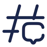 Hashtag Chat SVG Icon